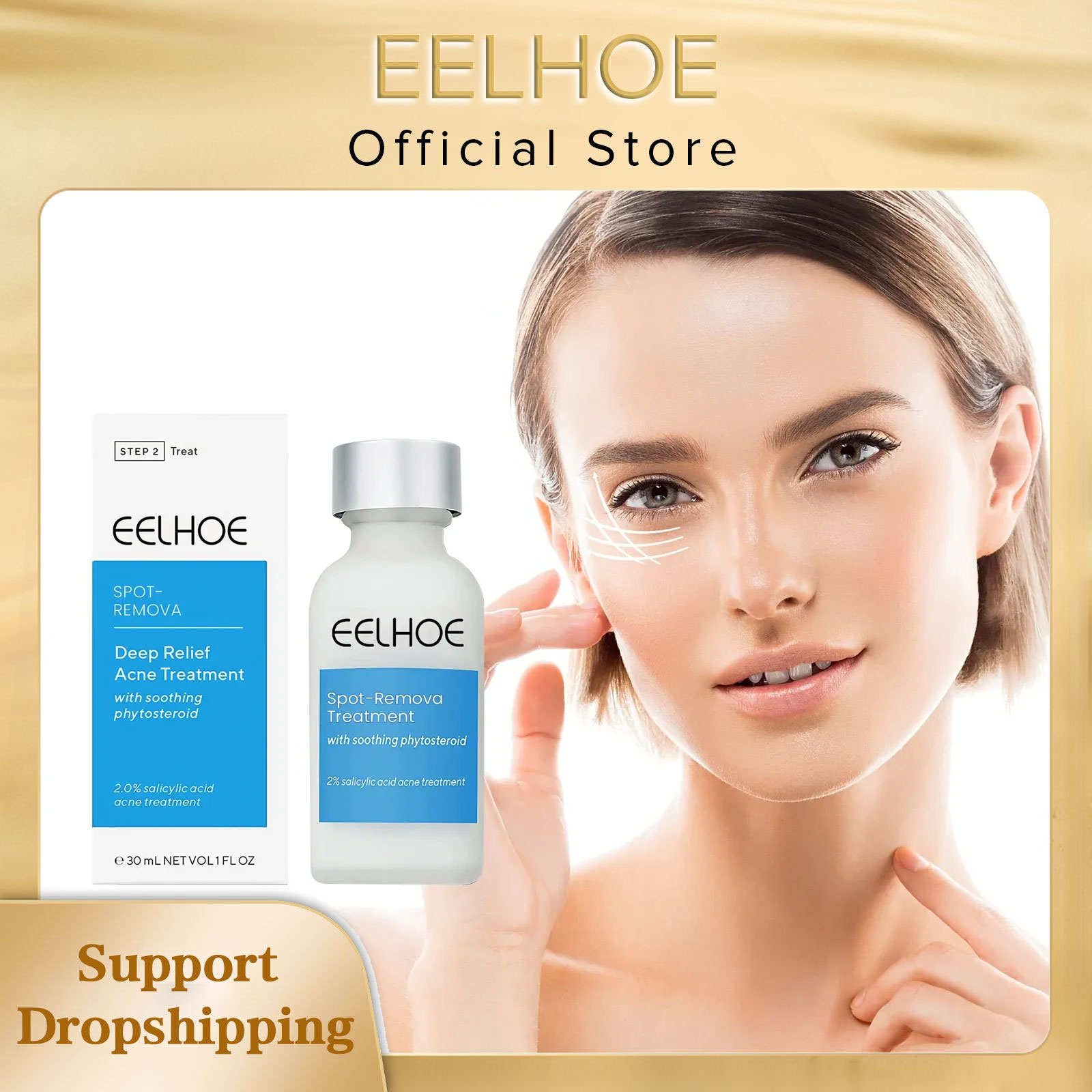 Salicylic Acid Blackhead Remover - EELHOE Acne Behandeling Lotion Salicylzuur Essentie