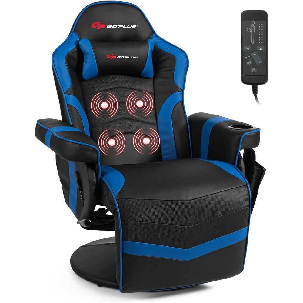 Massage - Massage-gamingstoel, gamingfauteuil in racestijl met verstelbare