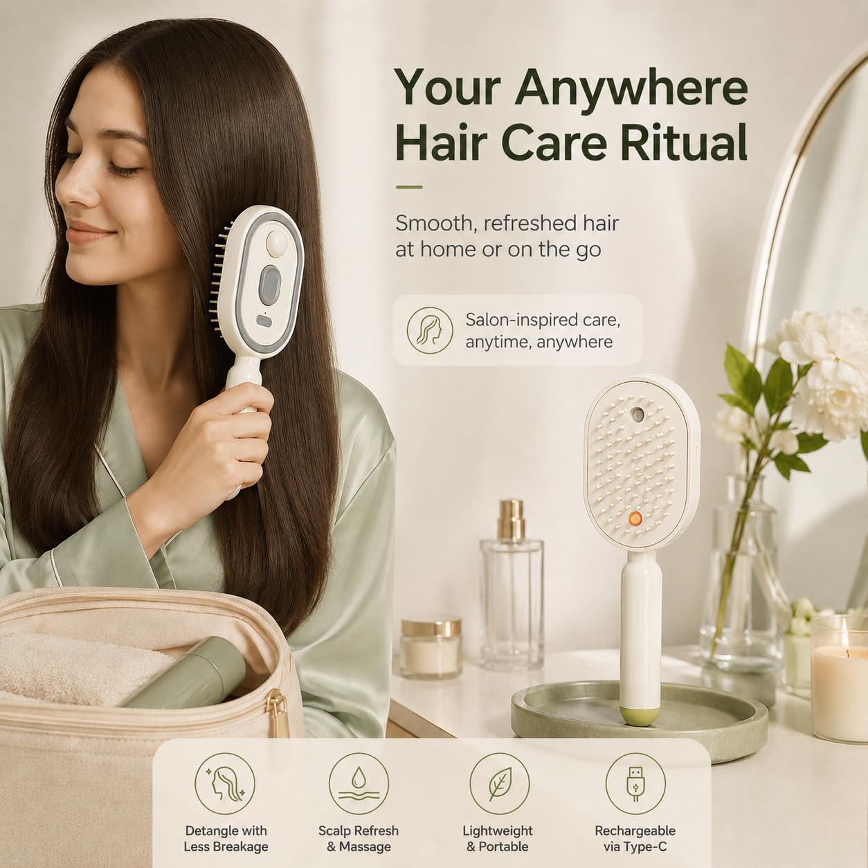 Elektrische Spray Haarmassagek - Massage recensie en prijs