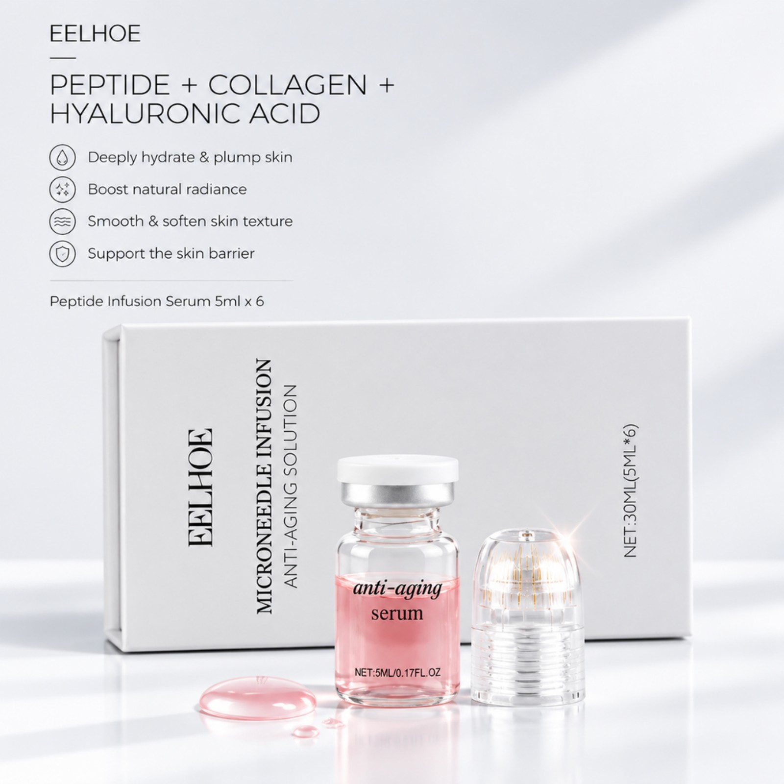 0,2 mm Microneedle Serum Kit 6 - Hyaluronic Acid Facial Serum recensie en prijs